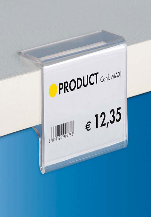 10 profili porta prezzi adesivi 133 x 3,8 cm scaffali ripiani-negozi 